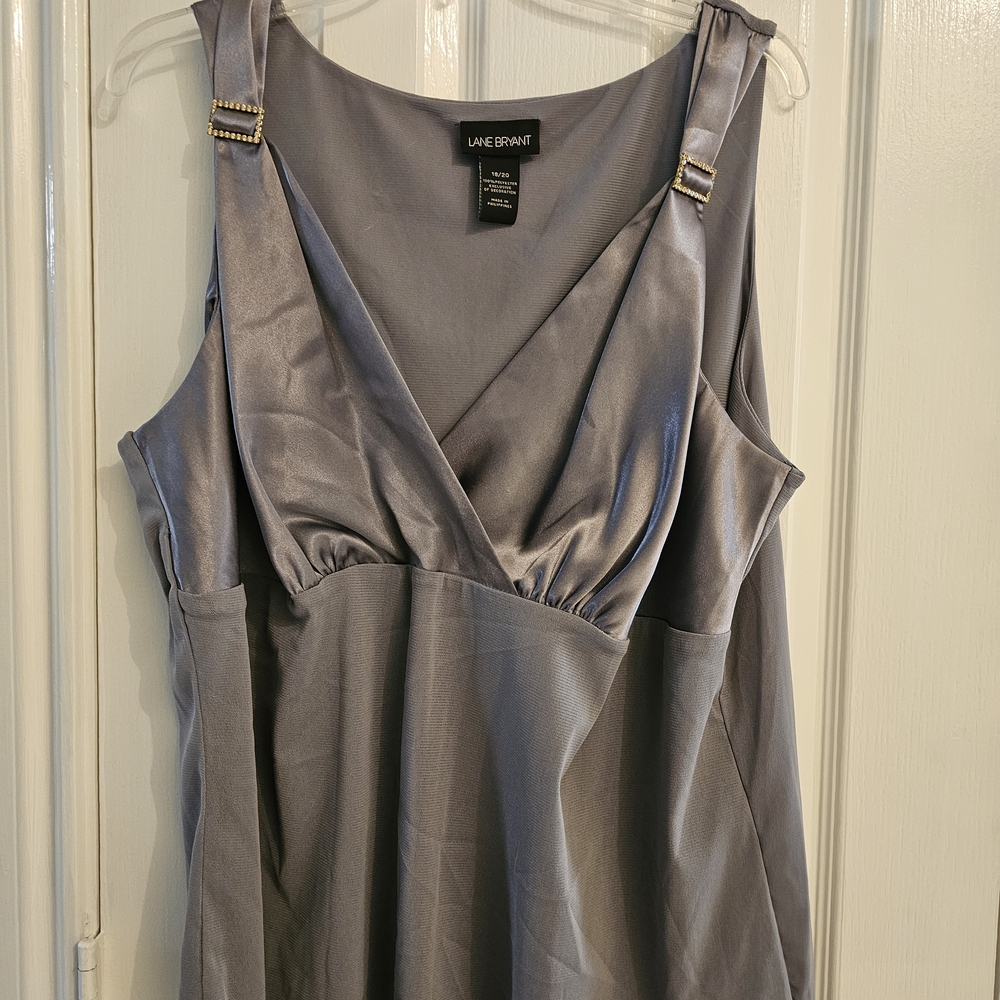 Lane Bryant Silver Strapless Top